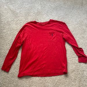 Ralph Lauren Men’s Polo Long Sleeve Red T-Shirt Size Large